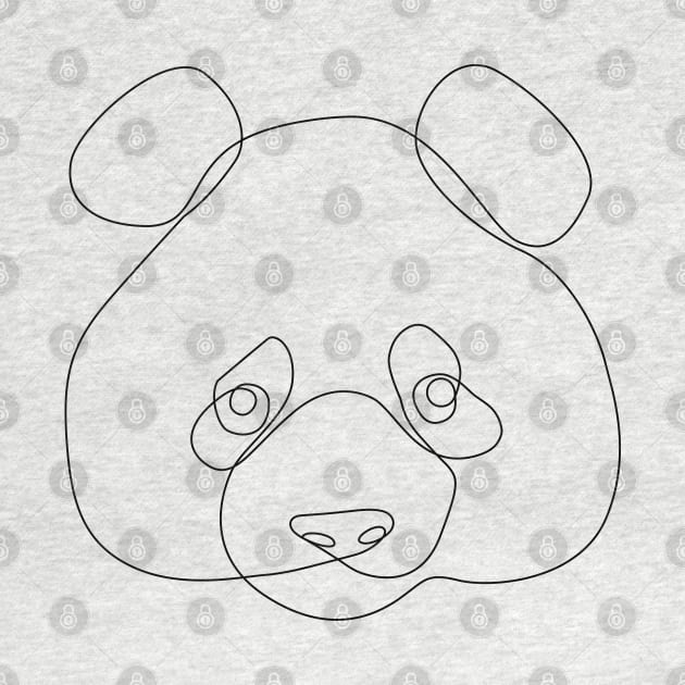 One Line Panda by huebucket